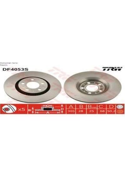 Trw Df4053S Fren Diski Ön S60 00- S80 98- Xc70 00- Havali 305Mm 537136829
