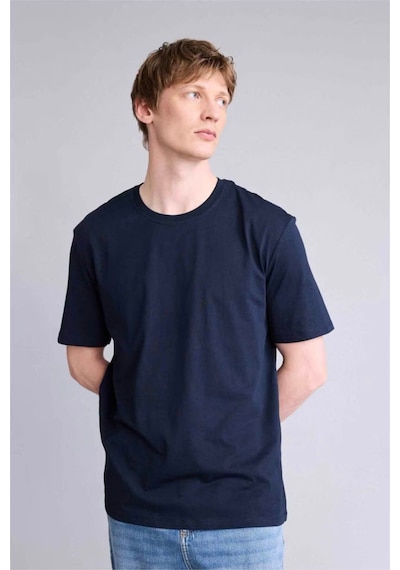 Defacto %100 Pamuk Basic Lacivert Erkek T-shirt V7699az/nv64 Lacivert