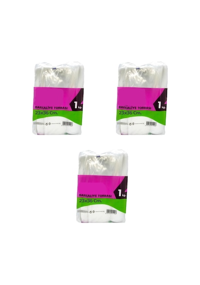 Omeyva Şeffaf Naylon Bakkaliye Poşeti Torbası - 2 Lik 23x36 Cm. - 3 Kg. - Ort. 570 Adet - 3 Paket