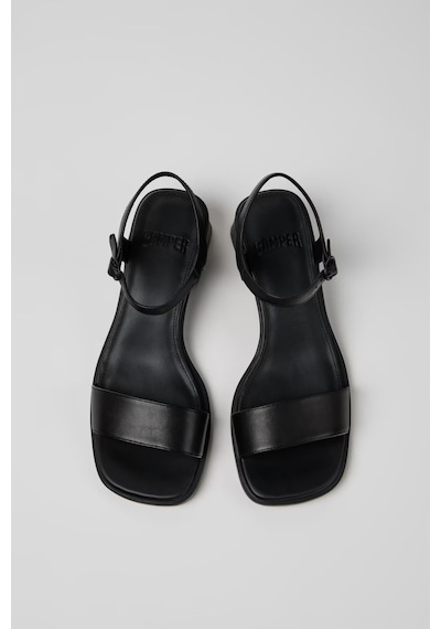 Camper Kora Sandal Kadın Siyah Deri Sandalet-14572