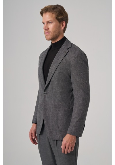 Morven Erkek Siyah Poliviskon Trend Desenli Dynamic Fit Mono Yaka Ceket 26ks002005001 Siyah Morven Erkek Siyah Poliviskon Trend Desenli Dynamic Fit Mono Yaka Ceket 26ks002005001 Siyah