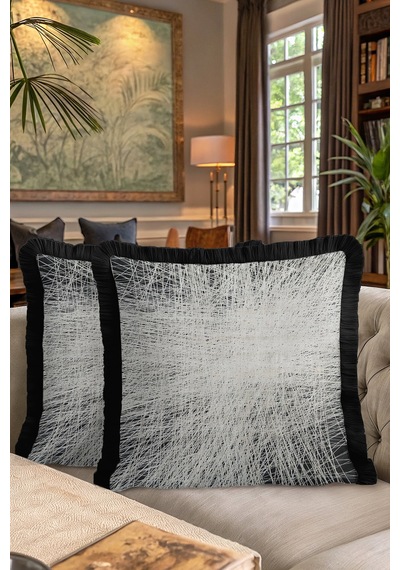 Modern Çizgisel Sanat Minimal Lüx Saçaklı Yastık Kılıfı-siyah Gri Modern Püsküllü Kırlent Kılıfı Toprak Sütlü Bej Modern Çizgisel Sanat Minimal Lüx Saçaklı Yastık Kılıfı-siyah Gri Modern Püsküllü Kırlent Kılıfı Toprak Sütlü Bej