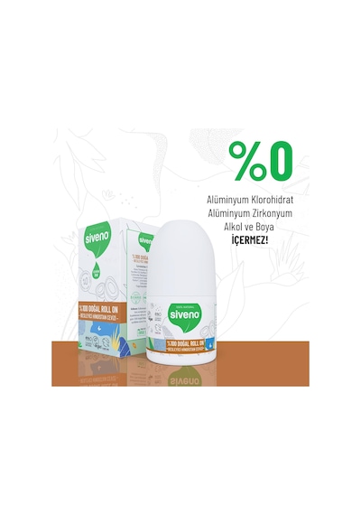 %100 Doğal Roll On Hindistan Cevizli Deodorant Ter Kokusu Önleyici Bitkisel Lekesiz Vegan 50 Ml