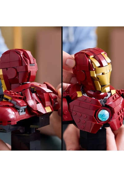 LEGO® ǀ Marvel Iron Man MK4 Büstü 76327 - Yetişkinler için Minifigür İçeren Koleksiyonluk Model Yapım Seti (436 Parça)