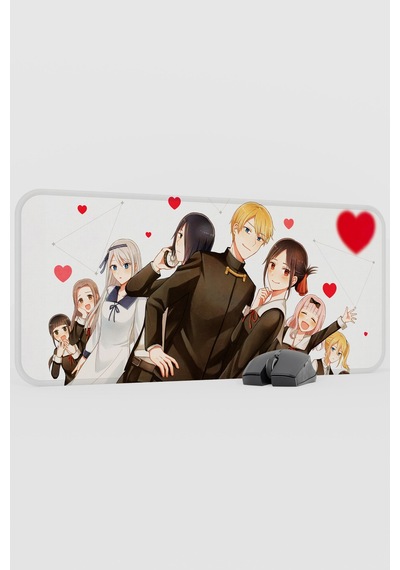 Kaguya Sama Anime V4 - 70x30 Xl Gaming Kauçuk Kaymaz Taban Mouse Pad Fare Altlığı