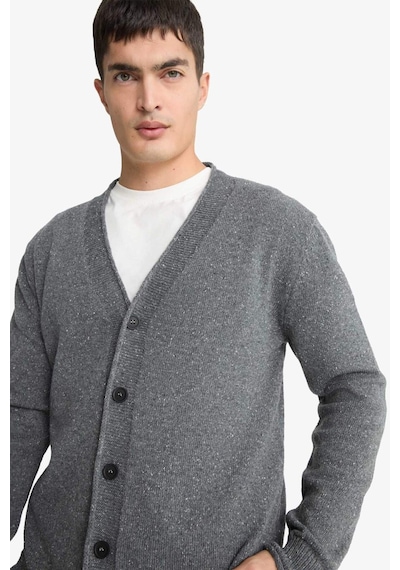Defacto Relax Fit V Yaka Düğmeli Triko Hırka F7228ax25wngr311 Gri