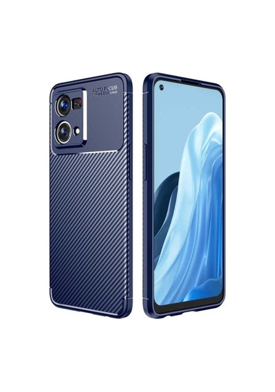 Oppo Reno 7 4g Kılıf Zore Negro Silikon Kapak Lacivert