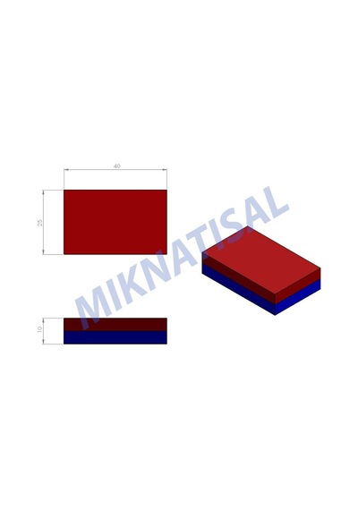 40X25X10Mm Neodyum Mıknatıs
