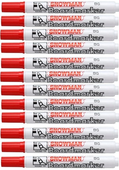 Snowman Bg-12 K Tahta Kalemi Kırmızı - 12 Adet