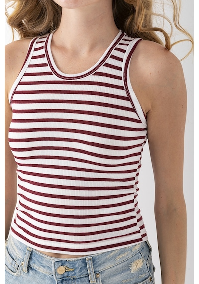 Giysa Kadın Bisiklet Yaka Çizgili Basic Body Bordo - 25510 Bordo Giysa Kadın Bisiklet Yaka Çizgili Basic Body Bordo - 25510 Bordo