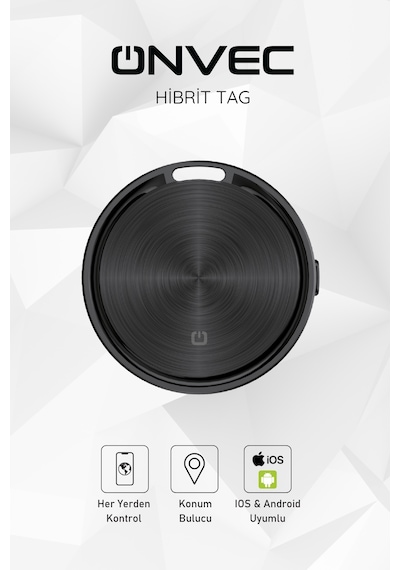 Onvec Hybrid Smart Tag Apple Uyumlu iOS Android Akıllı Eşya Bulucu Takip Cihazı