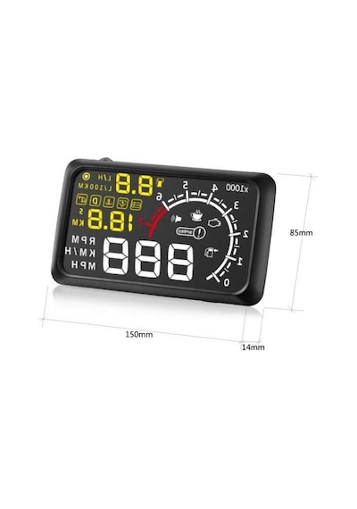 Gplus X3 Hud Head Up Display Obd Veri Yansıtıcı Hayalet Gösterge