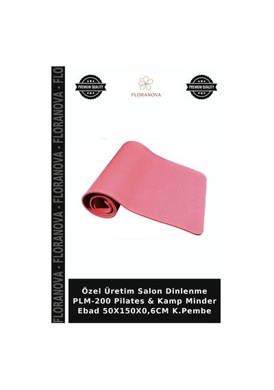 Özel Üretim Salon Dinlenme Plm-200 Pilates & Kamp Minder Ebad 50x150x0,6cm K.pembe