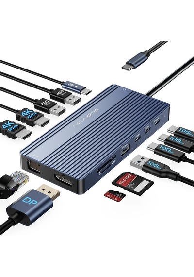 Acasis Ds0202 14in1 Usb-c Docking Station 2x4k Hdmı Dp 100w Pd 10gbps Ethernet