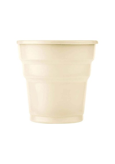 Roll-up Plastik Renkli Bardak Krem 25 Adetli Diğer