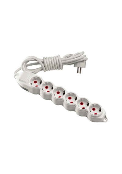 Mono Orion 6'lı Topraklı Grup Priz 3 Metre (3*1) Beyaz
