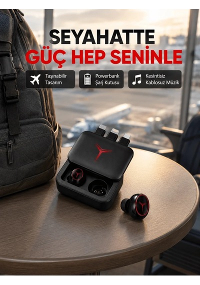 Lb Bluetooth Powerbank Kulaklık Kablosuz, Uzun Pil Ömrü, Dokunmatik Ve Yüksek Ses Kalitesi
