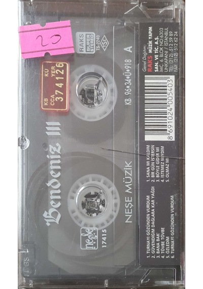 Plak Değildir Kaset Tir Bendeniz Iıı Açılmamış Jelatininde Kase