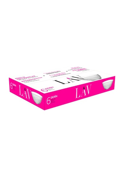 Lav Derin Cam Çorba Kasesi 6'lı Küçük Boy 300 ml (Salata/Tatlı/Kahvaltı/Çerez Kasesi)