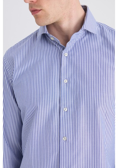 D'S Damat Ds Damat Slim Fit Lacivert Çizgili Gömlek 5hf02hd01186m Çok Renkli
