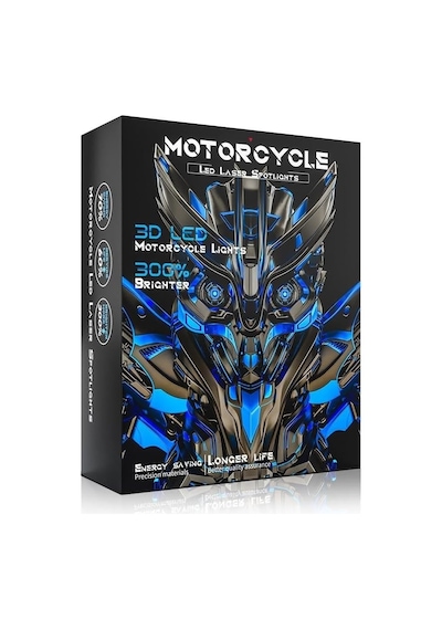 Motosiklet Çakar Modlu Lazer Led Sis Farı 2 Adet Çift Renk Beyaz Sarı Ultra Güçlü Sis Farı