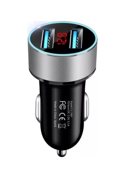 Herşey Fırsat Oto Telefon Şarj Cihazı 2Li Usb-Gri