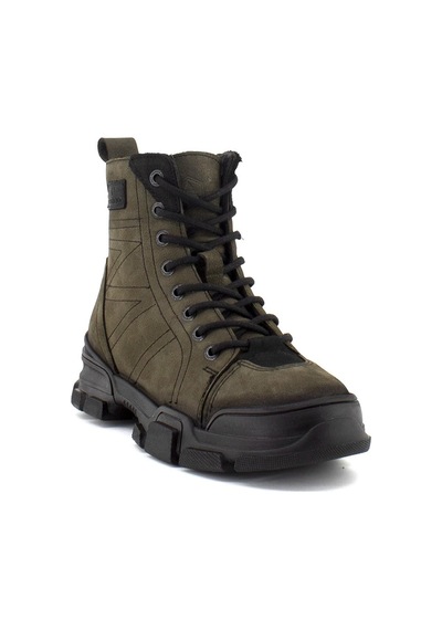 Hammer Jack 102 21520 Bonn Hakiki Deri Comfort Casual Unisex Bot Haki Nubuk