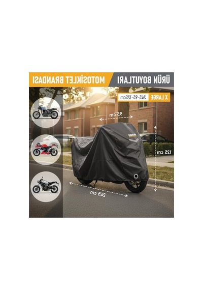 Su Geçirmez Motosiklet Brandası, Dış Mekan Koruma İçin Xl Boyut