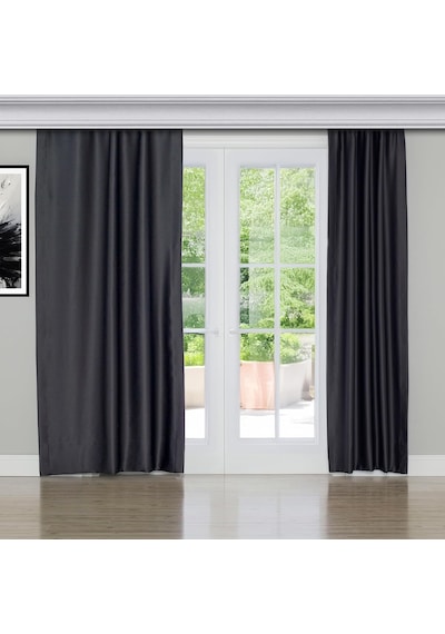 Fabric Design Blackout Antrasit Karartma Özellikli Fon Perde 125 X 200 Çok Renkli
