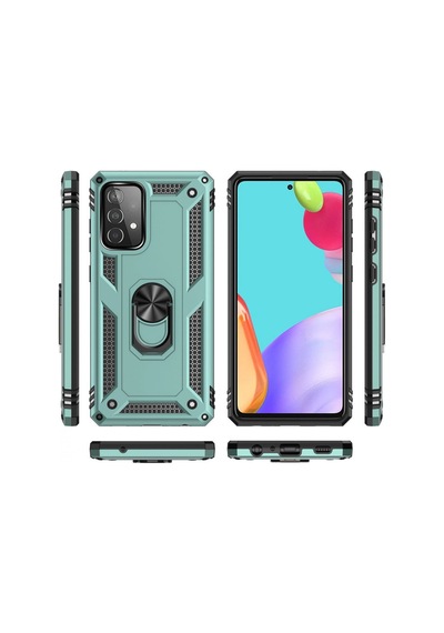 Newface Samsung Uyumlu Galaxy A33 5g Kılıf Sofya Yüzüklü Silikon Kapak - Yeşil Yeşil