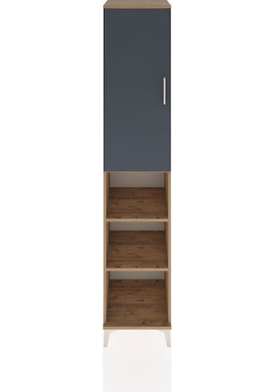Hyperion Dolap 4 Raflı Tek Kapaklı Tek Askılı 44x44x221 Çam-antrasit Atlas Çam