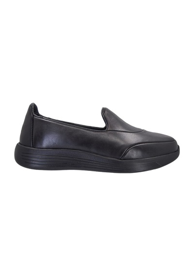 Ayak Trendi 4218 Kadın Hakiki Deri Faylon Taban Comfort Ayakkabı Siyah