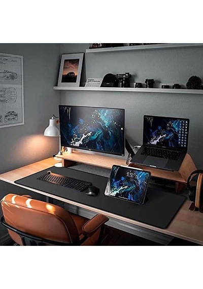 Klasse Classic Mouse Pad, Dikişli Kenar, Kaymaz Taban, Büyük Boy Pürüzsüz Yüzey, Baskısız Ofis Tipi Masa Koruyu