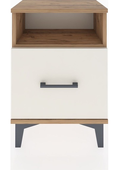 Arges Komodin Tek Raflı 2 Çekmeceli 44x30x64 Çam-aytaşı Çam