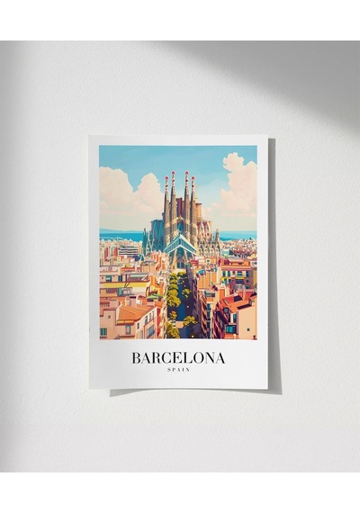 Çerçevesiz Poster Barcelona Mimari