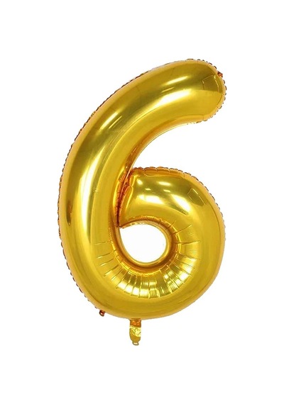 Beysüs Rakam Folyo Balon Gold 6 Rakam 40 İnç