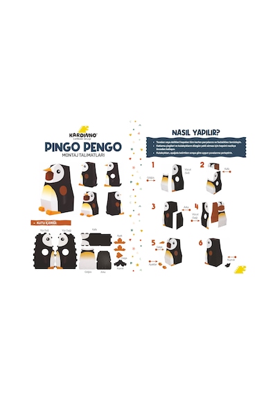 Kardinno Smokinli Pingo Pengo Karton Giyilebilir Çocuk Kostümü Etkinlik Parti Doğum Günü Kostüm