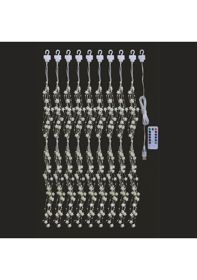 Saçaklı 3 3 Metre Yıldız Boncuklu Dekor Led Usb Ev, Oda Ve Organizasyon Dekoru Hakkında Ürün Renkli