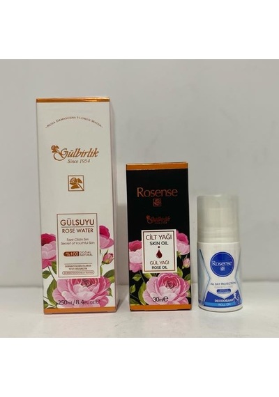 Rosense Gülsuyu 250 Ml Bakım Seti Gülsuyu, Bay Roll-on Gül Yağı