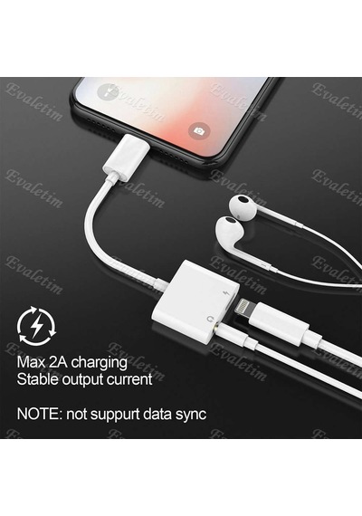 Apple Uyumlu iPhone 11 12 Plus Lightning To 3.5Mm Kulaklık Şarj Çevirici 4420P