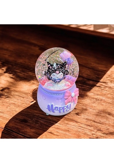 Sanrio Kuromi Büyük Boy Püskürtmeli Müzikli Işıklı Kar Küresi