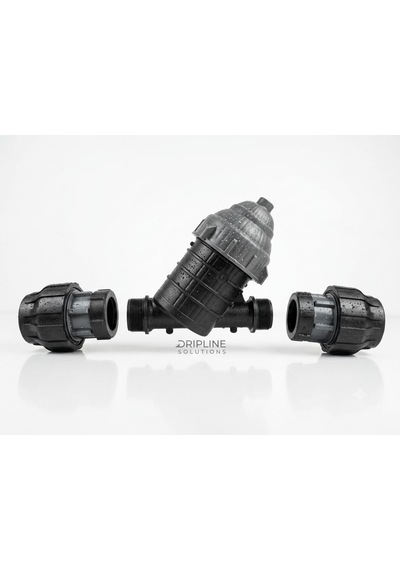 Damlama Sulama Filtresi 20 Mm 1/2" Y Tipi + 2 Adet Maşon Bağlantı Seti