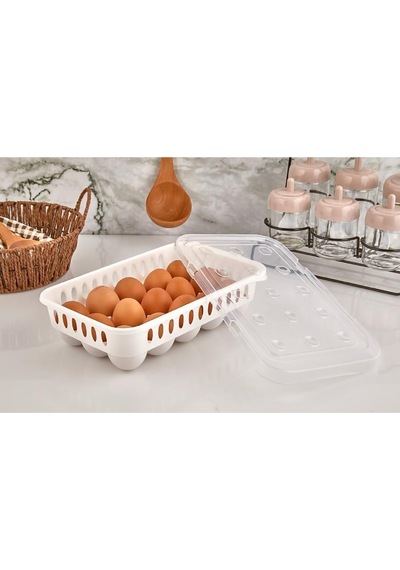 Yumurta Saklama Kabı 15'li 2 Adet, Steril Yumurtalık, Kapaklı Yumurta Organizeri Bpa Free Plastik Be Diğer