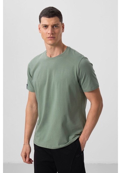 Tommy Life Açık Yeşil Erkek Basic Kısa Kol Standart Kalıp O Yaka T-shirt - 87911 CAMEL