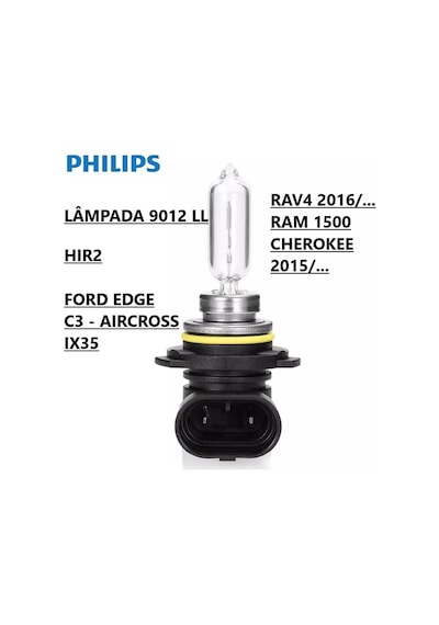 Philips 9012 Hır 2 Far Ampulü 12V 55W 3 Kat Daha Fazla Ömürlü N11.89
