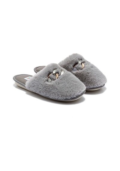 Twigy Perla Peluş Kadın Ev Terliği Gri 37/41 Gri