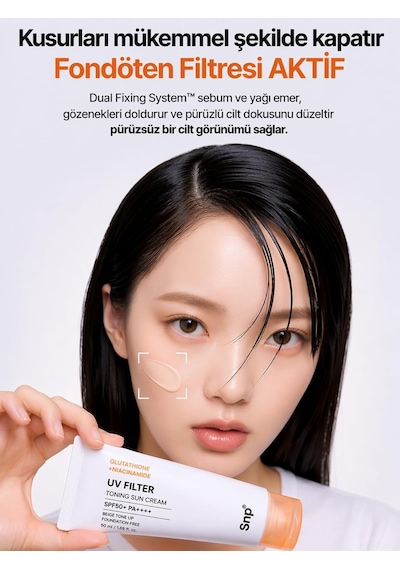 Glutathione Ve Niacinamide Toning Sun Serum