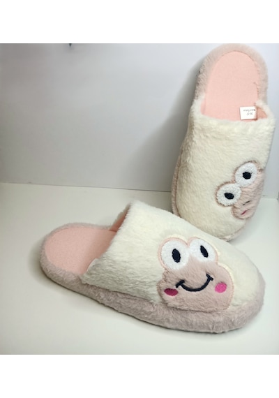Huzurlu Adımlar Neşeli Surat Ev Terliği Pembe