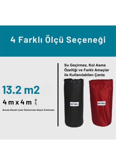 Güçlendirilmiş Su Geçirmez Kamp Ve Çadır Altı Brandası - 13.2m2