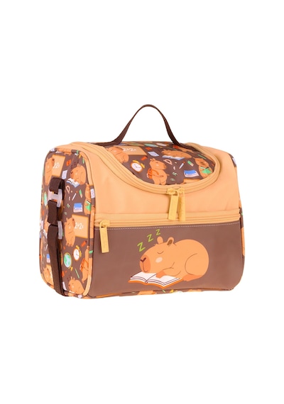 Kaukko Kids Erkek Çocuk Clever Baskılı Isı Yalıtımlı Okul Beslenme Çantası Kahverengi - L5385